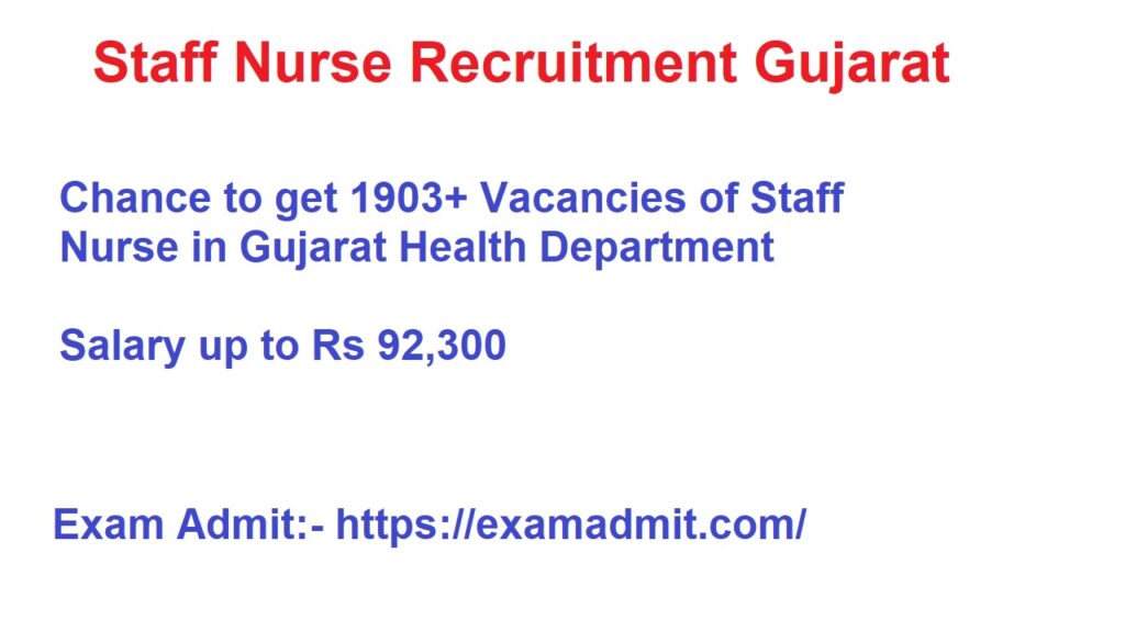 Staff Nurse Recruitment Gujarat